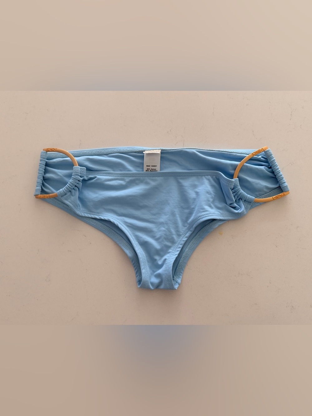 l*space Classic Light Blue Bikini Bottom with D Side Rings